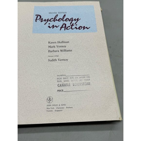 Psychology in action 2nd edition by Huffman hardcover text book John Wiley READ - Picture 6 of 7
